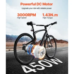 VEVOR 450W Electric Brushed DC Motor Kit - 36V 3000rpm Motor with Upgraded Speed Controller and Thumb Throttle Kit for Go Karts E-Bike Motorcycle Scooter