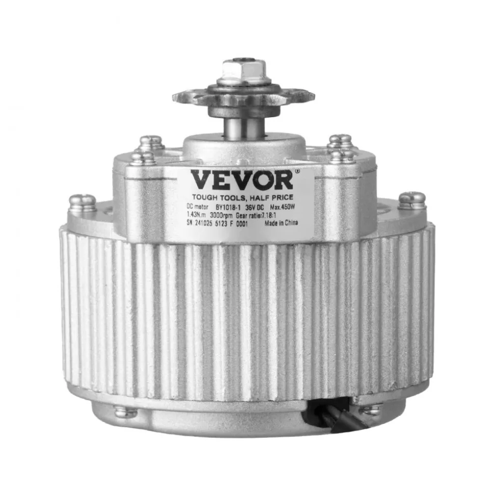 VEVOR 450W Electric Brushed DC Motor Kit - 36V 3000rpm Motor with Upgraded Speed Controller and Thumb Throttle Kit for Go Karts E-Bike Motorcycle Scooter