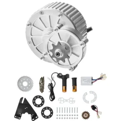 VEVOR 450W Electric Brushed DC Motor Kit - 36V 3000rpm Motor with Upgraded Speed Controller and Twistgrip Throttle Kit for Go Karts E-Bike Motorcycle Scooter