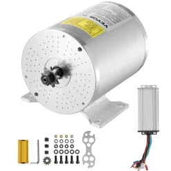 VEVOR 2000W Electric Brushless DC Motor Kit - 48V 4300rpm Motor with Upgraded Speed Controller for Go Karts E-Bike Motorcycle Scooter