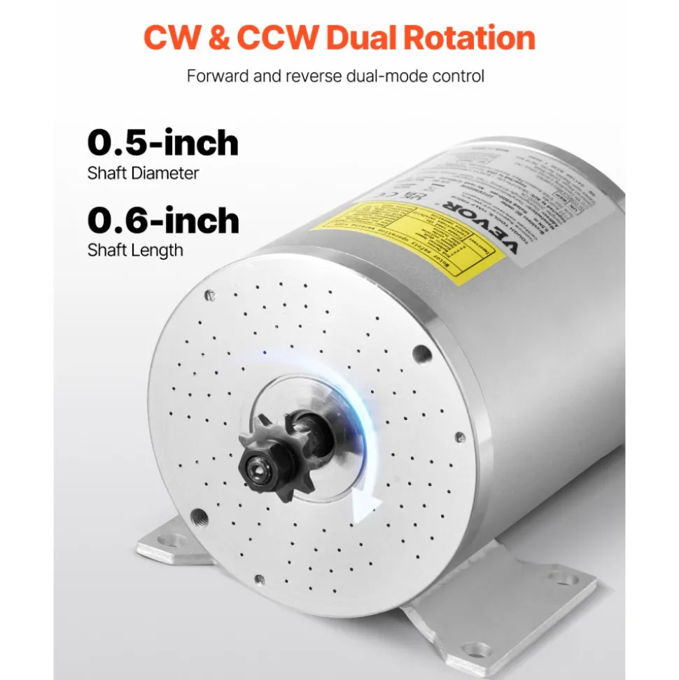 VEVOR 3000W Electric Brushless DC Motor Kit - 72V 4900rpm Motor with Upgraded Speed Controller and Throttle Grip Kit for Go Karts E-Bike Motorcycle Scooter DIY