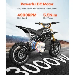 VEVOR 3000W Electric Brushless DC Motor Kit - 72V 4900rpm Motor with Upgraded Speed Controller and Throttle Grip Kit for Go Karts E-Bike Motorcycle Scooter DIY
