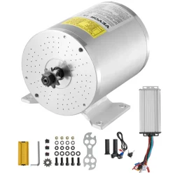VEVOR 1800W Electric Brushless DC Motor Kit - 48V 4500rpm Motor with Upgraded Speed Controller and Throttle Grip Kit for Go Karts E-Bike Motorcycle Scooter DIY