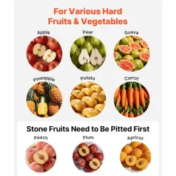VEVOR 1100W Electric Fruit Apple Crusher, SUS304 Freestanding Crushing Machine, Grinds Whole Apples Up to 3.15" Dia, 164 KG/H Capacity, Cider Press for Apples, Pears, Pineapple, Guava, Carrot, Potato