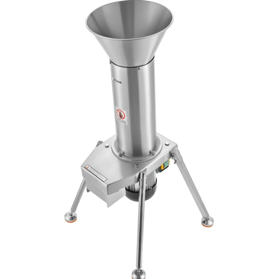 VEVOR 1100W Electric Fruit Apple Crusher, SUS304 Freestanding Crushing Machine, Grinds Whole Apples Up to 3.15" Dia, 164 KG/H Capacity, Cider Press for Apples, Pears, Pineapple, Guava, Carrot, Potato