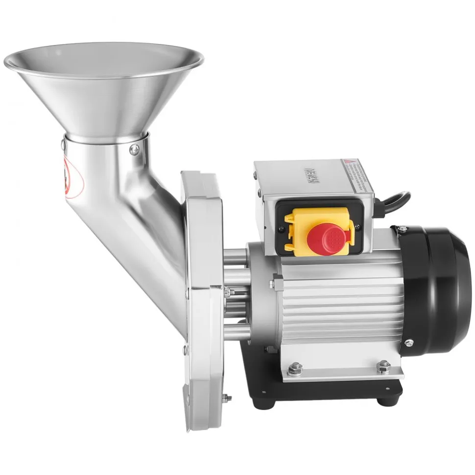 VEVOR 550W Electric Fruit Apple Crusher, SUS304 Desktop Crushing Machine, Grinds Whole Apples Up to 2.76" Dia, 60 KG/H Capacity, Cider Press for Apples, Pears, Pineapple, Guava, Carrot, Potato