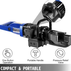 VEVOR 900W Electric Rebar Bender 5/8Inch 16mm Hydraulic Electric Hand Held Rebar Bender Machine for Bending Steel Rope