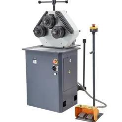 VEVOR 750W Electric Roll Bending Machine, 3-Roller Electric Pipe Bender Machine with Reversible Foot Switch, Support Horizontal/Vertical Operation (220V 60Hz 3-Phase, No Plug)
