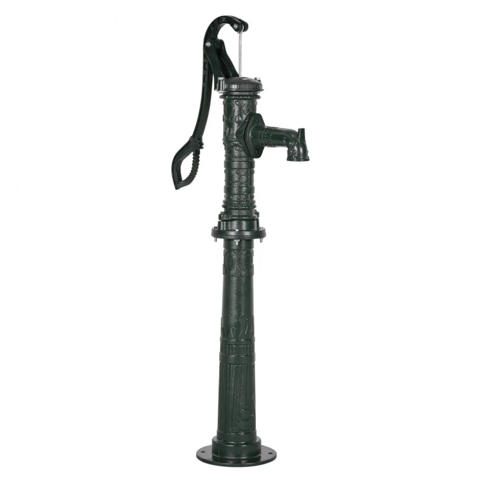 VEVOR Well Hand Pitcher Pump, 25 ft Maximum Lift, Antique Cast Iron Manual Hand Water Pump, NPT 1-1/4 in Connection, Easy Installation, Old Fashioned for Outdoor Garden, Pond, Backyard, Farm, Green
