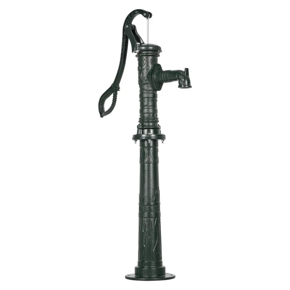 VEVOR Well Hand Pitcher Pump, 25 ft Maximum Lift, Antique Cast Iron Manual Hand Water Pump, NPT 1-1/4 in Connection, Easy Installation, Old Fashioned for Outdoor Garden, Pond, Backyard, Farm, Green