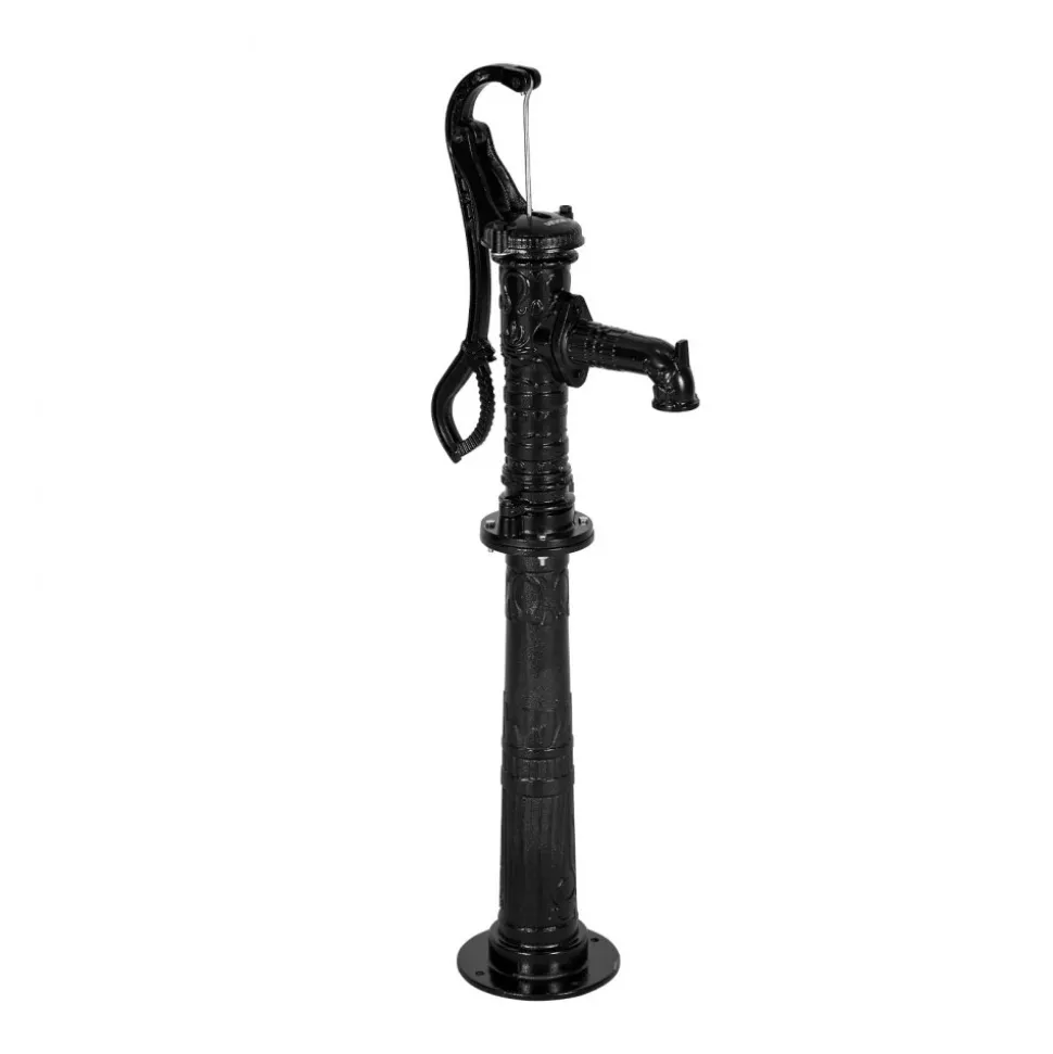 VEVOR Well Hand Pitcher Pump, 20 ft Max Lift, Antique Cast Iron Manual Hand Water Pump with Heightening Base, NPT 1-1/4 in Connection, Easy Installation, for Outdoor Garden, Pond, Yard, Farm, Black