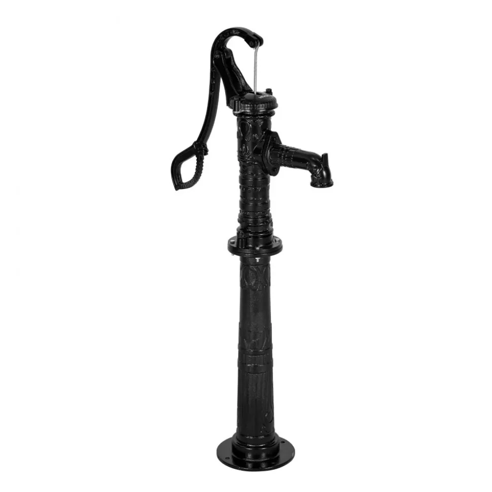 VEVOR Well Hand Pitcher Pump, 20 ft Max Lift, Antique Cast Iron Manual Hand Water Pump with Heightening Base, NPT 1-1/4 in Connection, Easy Installation, for Outdoor Garden, Pond, Yard, Farm, Black