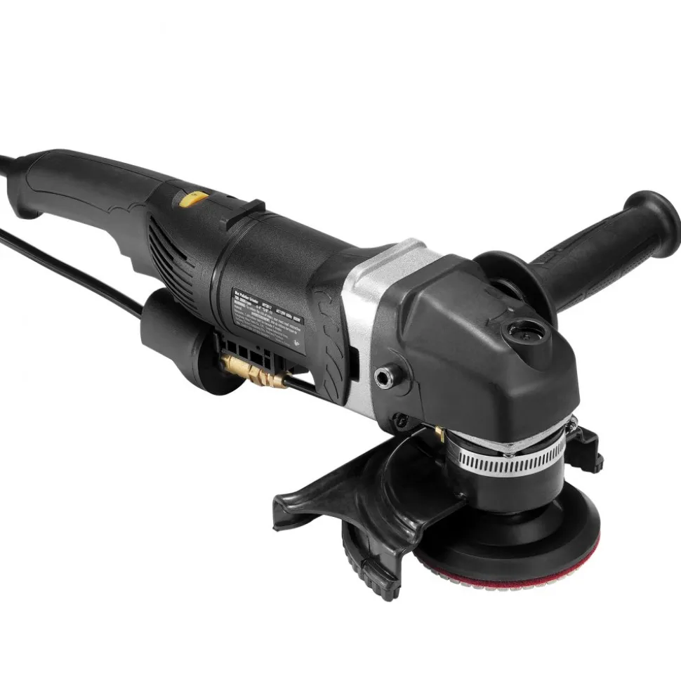 VEVOR Wet Polisher 800W, 4" Concrete Grinder with 6 Variable Speed and 7 Polishing Kits, Wet Grinder Machine for Marble, Granite, Stone, Rock, Tile, Equipped with a GFCI Switch, (700 - 3000 RPM)