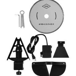 VEVOR Wet Tile Saw with Stand, 10-inch 65Mn Steel Blade, 4500 RPM Motor, Tile Cutter Wet Saw with Water Reservoir and Casters, 0-45 Degrees Miter Angle for Cutting Tiles, Floor Tiles, and Stones