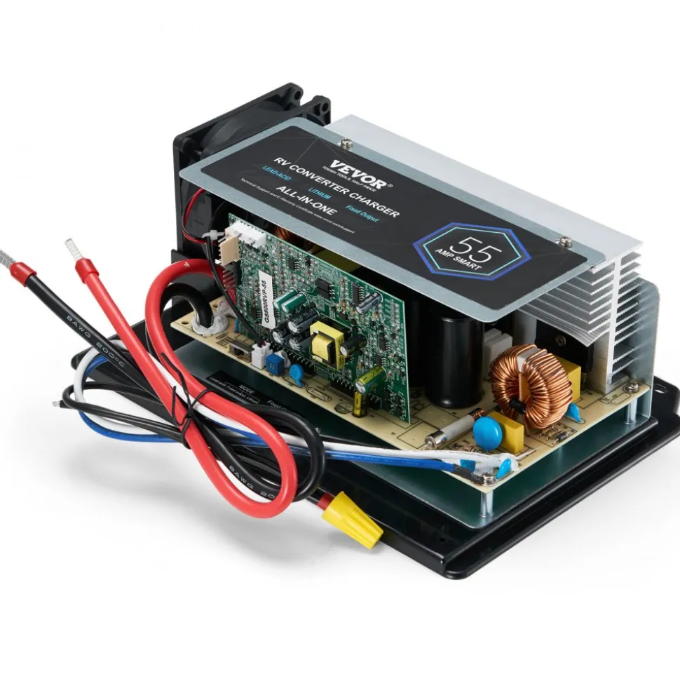 VEVOR WF-8955-AD-MBA Main Board Assembly, 55 Amp, Three-Stage RV Power Converter Replacement Unit, Compatible with Lithium Lead Acid Battery, Fit for WF-8955, Parallax 7145 & 7145 Series Converters