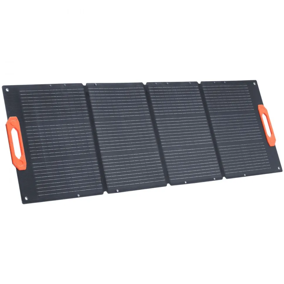 VEVOR 150W Foldable Monocrystalline Solar Panel, 23% Efficiency Portable ETFE Mono Solar Panel Charger with MC4 Output, Type-C, QC3.0 USB & DC Ports, IP67 Waterproof for Power Stations Camping Hiking