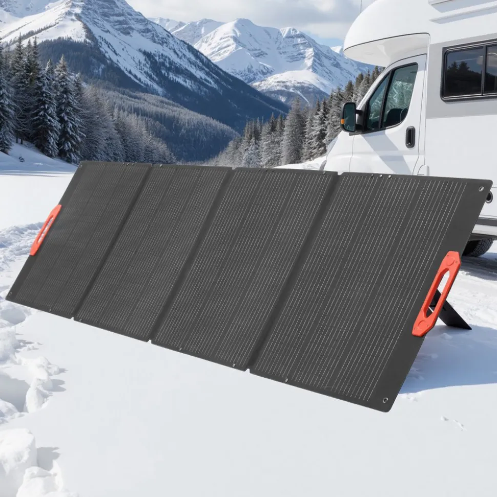 VEVOR 300W Foldable Monocrystalline Solar Panel, 23% High-Efficiency Portable Mono Solar Panel Charger with MC4 Output & 10-in-1 DC Adapters, IP67 Waterproof for Power Stations, Camping, Hiking Trips