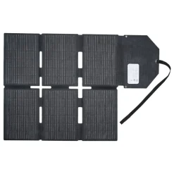 VEVOR 60W Foldable Solar Panel Charger, 16BB N-Type Monocrystalline Solar Panel 24% Efficiency, Lightweight Portable with MC4 Output, Type-C, USB-A & DC Ports for Power Stations Camping Hiking