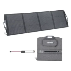 VEVOR 200W Foldable Solar Panel, 24% High-Efficiency Portable Monocrystalline Solar Panel Charger with MC4 Output, USB-A, Type-C & DC Ports, IP67 Waterproof for Power Stations, Camping, Hiking Trips