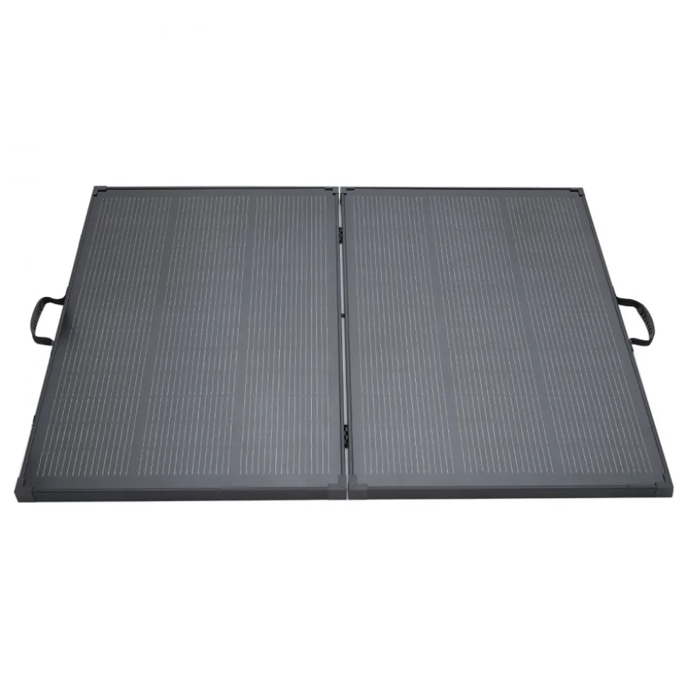 VEVOR 200W Foldable Solar Panel with Frame, 23% High-Efficiency Portable Monocrystalline Solar Panel Charger with 30A PWM Controller & MC4 Output, IP67 Waterproof for Camping, Hiking, RV Trips