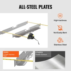 VEVOR Wheel Alignment Tool, 2-Pack Toe Alignment Toe Plates, Stainless Steel Wheel Alignment Tool Plate, Toe Angle Accurate Measurement, Includes 2 Measuring Tapes & Conversion Chart