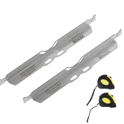 VEVOR Wheel Alignment Tool, 2-Pack Toe Alignment Toe Plates, Stainless Steel Wheel Alignment Tool Plate, Toe Angle Accurate Measurement, Includes 2 Measuring Tapes & Conversion Chart