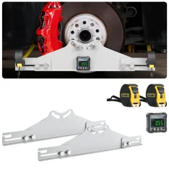 VEVOR Wheel Alignment Tool, 2 PCS Carbon Steel Heavy Duty Toe & Camber Alignment Plates with Digital Angle Finder, 2 Measuring Tapes, Accurate Automotive Wheel Tools for Home Use, Fits Car Truck SUV