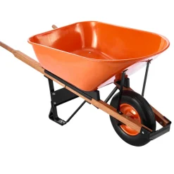 VEVOR Wheelbarrow Cart, 6 Cu. Ft. Load & 330 lbs Capacity, One Wheel Garden Dump Cart Wheel Barrow with Metal Handle &  16