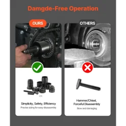 VEVOR Wheel Bearing Press Kit, 23 PCS FWD Bearing Puller Tools, for Front Wheel Drive Bearing Removal and Installation, Wheel Bearing Tool with Sliding Screw, Bushings, Sleeve Plates, Storage Case