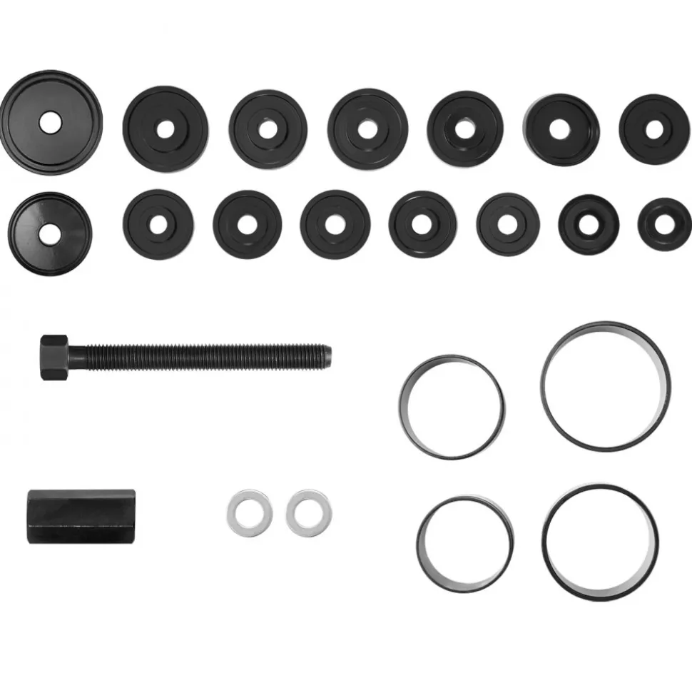 VEVOR Wheel Bearing Press Kit, 23 PCS FWD Bearing Puller Tools, for Front Wheel Drive Bearing Removal and Installation, Wheel Bearing Tool with Sliding Screw, Bushings, Sleeve Plates, Storage Case