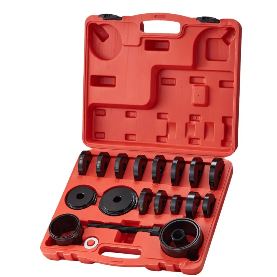 VEVOR Wheel Bearing Press Kit, 23 PCS FWD Bearing Puller Tools, for Front Wheel Drive Bearing Removal and Installation, Wheel Bearing Tool with Sliding Screw, Bushings, Sleeve Plates, Storage Case