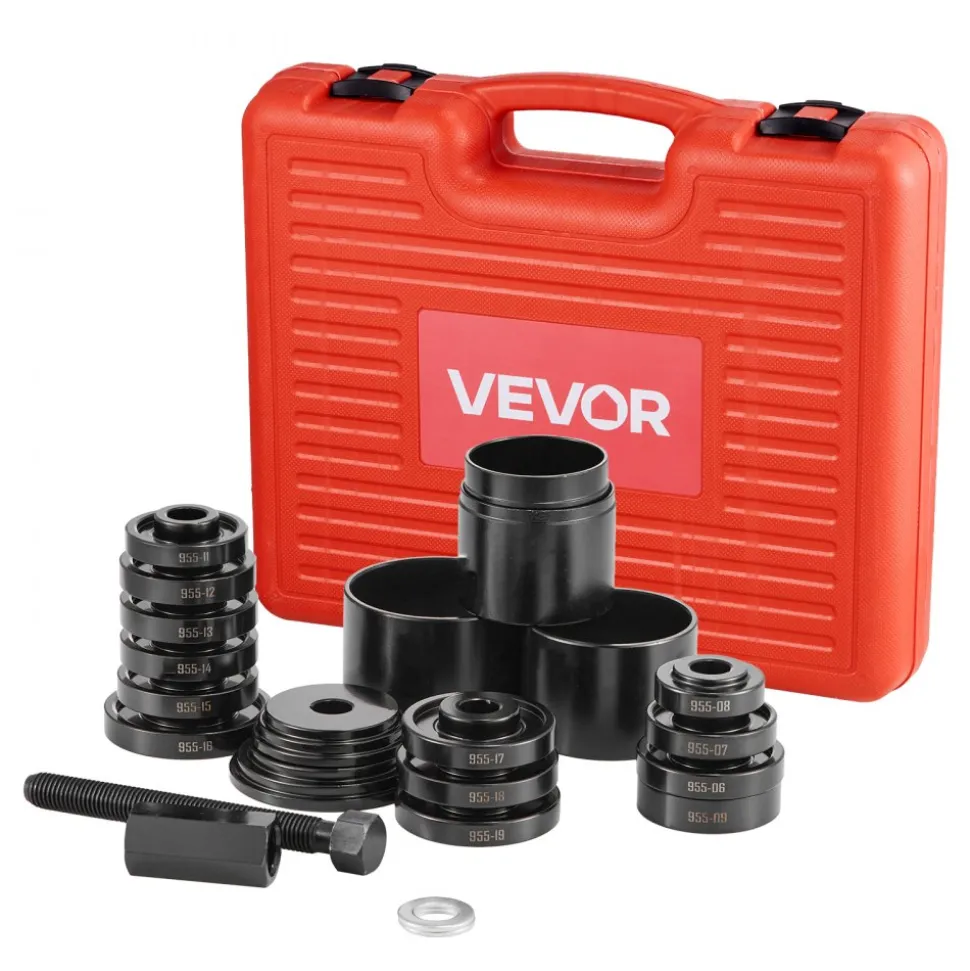 VEVOR Wheel Bearing Press Kit, 23 PCS FWD Bearing Puller Tools, for Front Wheel Drive Bearing Removal and Installation, Wheel Bearing Tool with Sliding Screw, Bushings, Sleeve Plates, Storage Case
