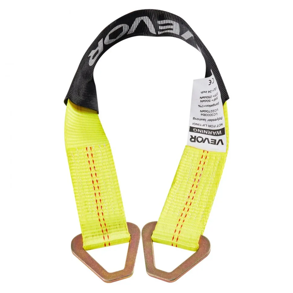 VEVOR Wheel Chock Tie-Down Kit, Axle Type Trailer Tie Down Strap, Car Tie Down Kit with Break Strength 10009 lbs, Working Load 3333 lbs, Trailer Ratchet Strap for ATV, UTV, & Heavy-Duty Pickup Trucks