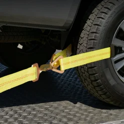 VEVOR Wheel Chock Tie-Down Kit, Axle Type Trailer Tie Down Strap, Car Tie Down Kit with Break Strength 10009 lbs, Working Load 3333 lbs, Trailer Ratchet Strap for ATV, UTV, & Heavy-Duty Pickup Trucks