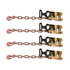 VEVOR Wheel Chock Tie-Down Kit, Tire-Style Motorcycle Tie-Down System, Car Tie Down Kit with Flat Hook, Break Strength 10009 lbs & Working Load 3333 lbs Trailer Tie Down Strap for ATVs, SUVs, Trailers