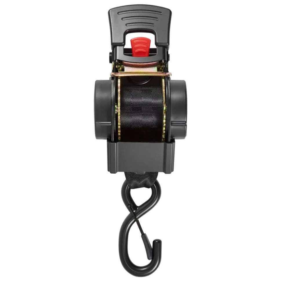 VEVOR Wheel Chock Tie-Down Kit, Fixed Trailer Tie Down Strap, Car Tie Down Kit with S-Hook, Break Strength 1649 lbs & Working Load 550 lbs Motorcycle Tie-Down System for Trailers, Boats, Snowmobiles