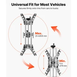 VEVOR Wheel Clamp & Magnetic Adapter, 1 PCS Aluminum Alloy Wheel Alignment Tool for Precise Camber Gauge, Fits 11-25 Inch Rims, Universal Magnetic Gauge Tire Repair Tool for Car Truck SUV Motorcycle