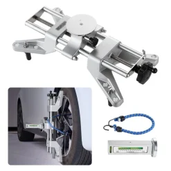 VEVOR Wheel Clamp & Magnetic Adapter, 1 PCS Aluminum Alloy Wheel Alignment Tool for Precise Camber Gauge, Fits 11-25 Inch Rims, Universal Magnetic Gauge Tire Repair Tool for Car Truck SUV Motorcycle