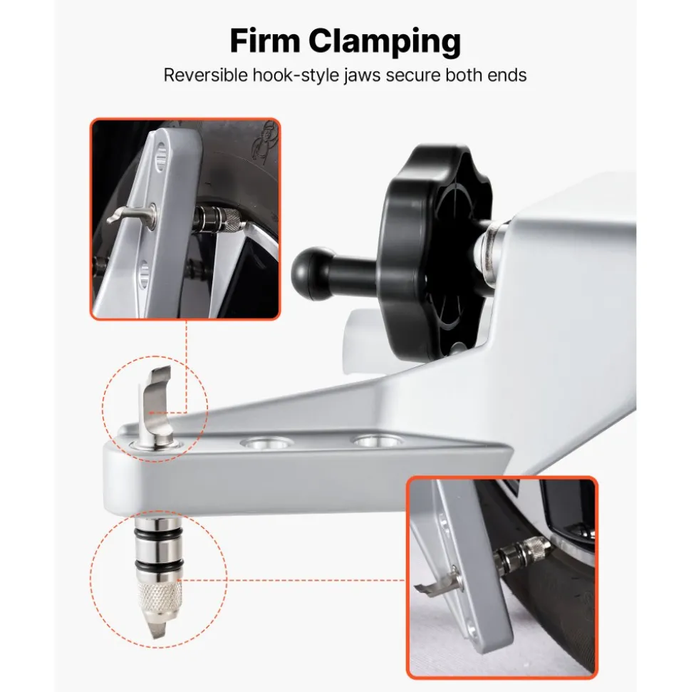 VEVOR Wheel Clamp & Magnetic Adapter, 1 PCS Aluminum Alloy Wheel Alignment Tool for Precise Camber Gauge, Fits 11-25 Inch Rims, Universal Magnetic Gauge Tire Repair Tool for Car Truck SUV Motorcycle