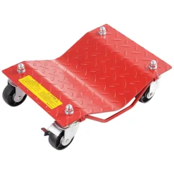 VEVOR Wheel Dolly, 8000 lbs Capacity Heavy-Duty Steel Car Mover, Wheel Dolly Car Tire Stake Set with Brakes, Vehicle Moving Cart Moving Cars, Trucks, Trailers, Motorcycles, and Boats, Set of 4, Red