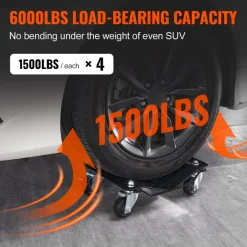 VEVOR Wheel Dolly, 6000 lbs/2722 kg Car Moving Dolly, Wheel Dolly Car Tire Stake Set of 4 Piece, Heavy-duty Car Tire Dolly Cart Moving Cars, Trucks, Trailers, Motorcycles, and Boats