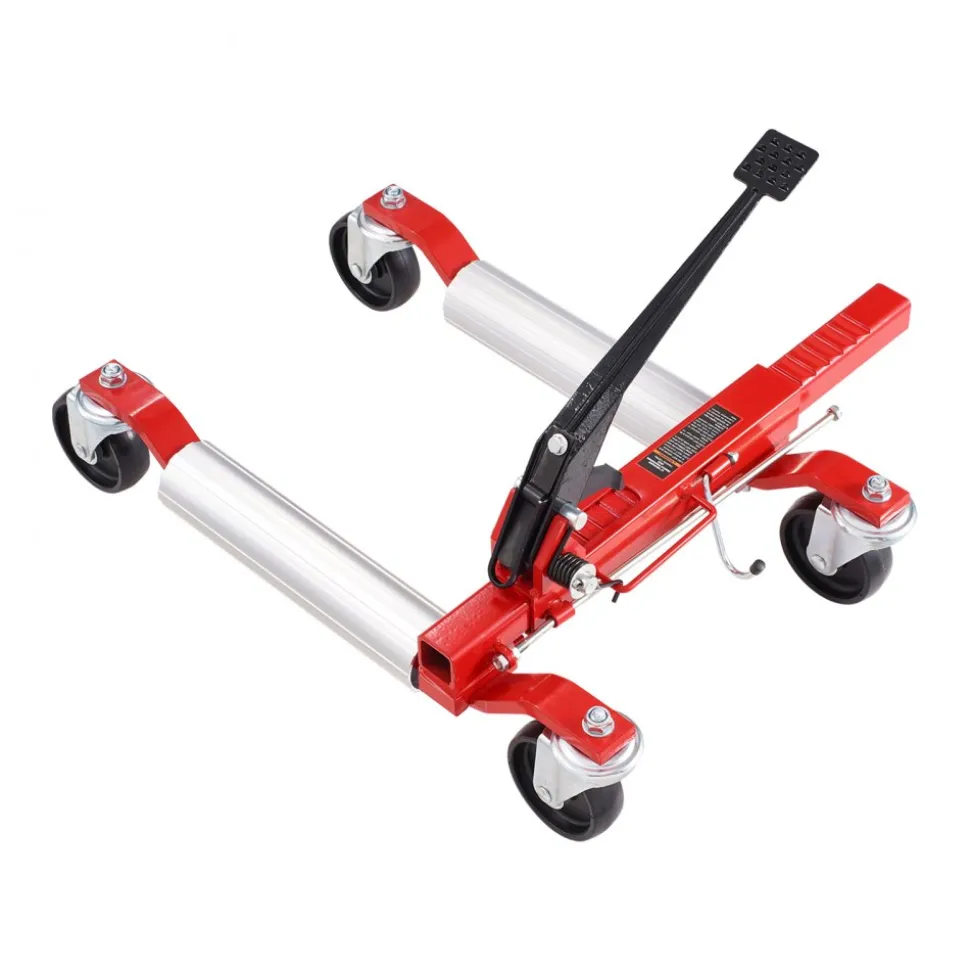 VEVOR Wheel Dolly, Max Capacity 1500 Lbs Car Dolly, Car Jack Dolly Lifter with 360° Rotatable Wheels, Heavy Duty Vehicle Positioning Ratchet Tire Jack, for Vehicle Car Auto Repair Moving, Set of 4