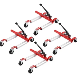 VEVOR Wheel Dolly, Max Capacity 1500 Lbs Car Dolly, Car Jack Dolly Lifter with 360° Rotatable Wheels, Heavy Duty Vehicle Positioning Ratchet Tire Jack, for Vehicle Car Auto Repair Moving, Set of 4