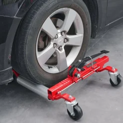 VEVOR Wheel Dolly, Max Capacity 1500 Lbs Car Dolly, Car Jack Dolly Lifter with 360° Rotatable Wheels, Heavy Duty Vehicle Positioning Ratchet Tire Jack, for Vehicle Car Auto Repair Moving, Set of 4