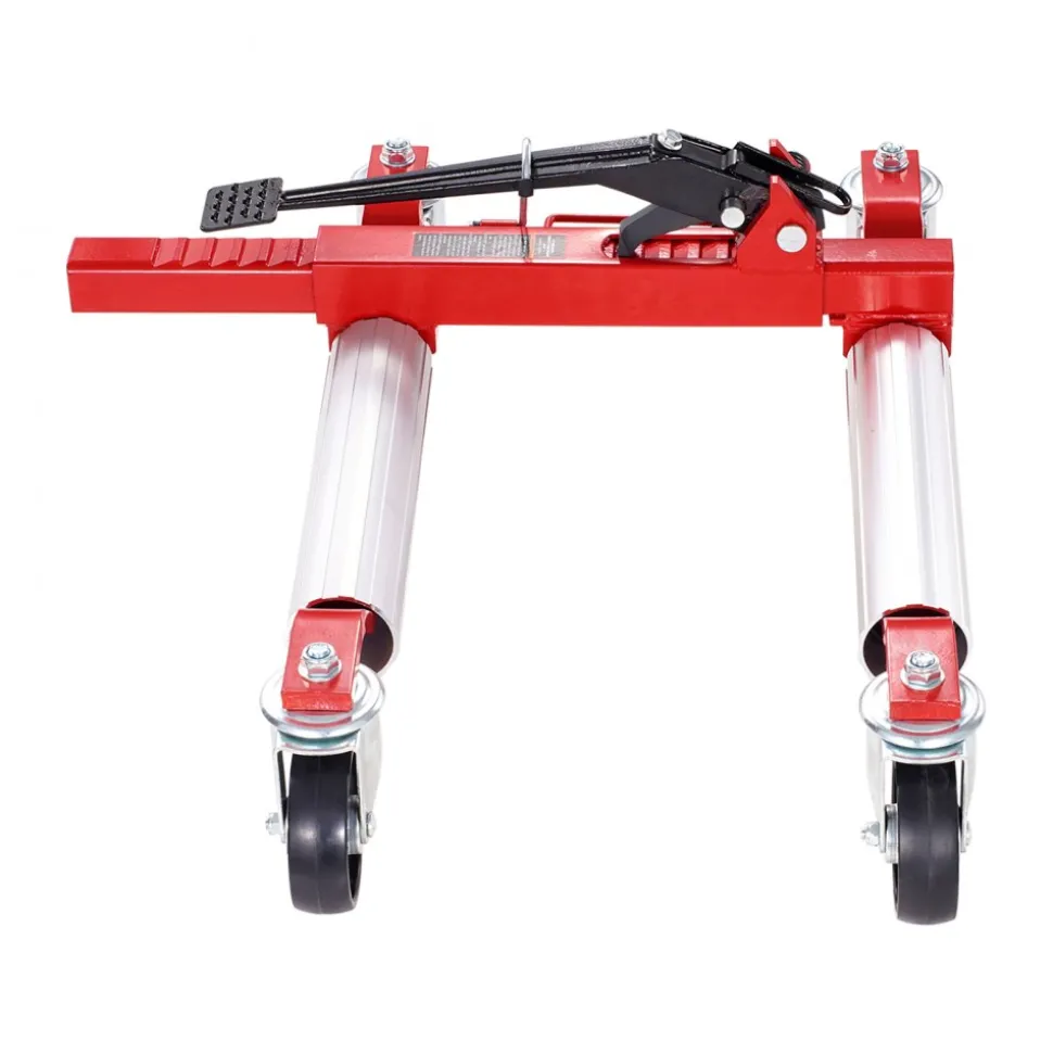 VEVOR Wheel Dolly, Max Capacity 1500 Lbs Car Dolly, Car Jack Dolly Lifter with Wheels, Heavy Duty Vehicle Positioning Ratchet Tire Jack, for Vehicle Car Auto Repair Moving, Set of 2