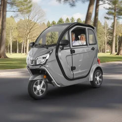 VEVOR 3-Wheel Enclosed Mobility Scooter for Seniors Adults, 650lbs Capacity, 3-Seater 1500W Electric Recreational Mobility Scooter 37 Miles Long Range, Remote Unlock, All-Terrain for Shopping Touring