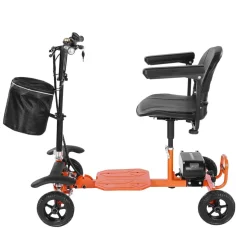 VEVOR 4-Wheel Folding Mobility Scooter for Adults & Seniors, 265LBS Loading Electric Mobility Scooter, All-Terrain Travel Wheelchair with 48V Lithium Battery, 8