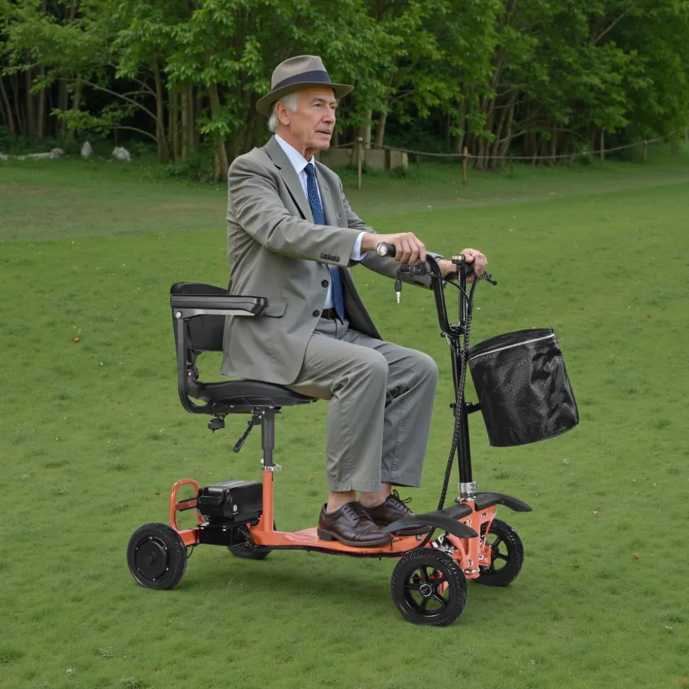 VEVOR 4-Wheel Folding Mobility Scooter for Adults & Seniors, 265LBS Loading Electric Mobility Scooter, All-Terrain Travel Wheelchair with 48V Lithium Battery, 8" Solid Tires & 8° Climbing Capacity