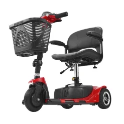 VEVOR 3 Wheel Folding Mobility Scooter for Adults & Seniors, Heavy-Duty Electric Powered Mobility Scooter & 12 Mile Long Range, All Terrain Travel Wheelchair with 9° Climbing Capacity, 265lb Capacity