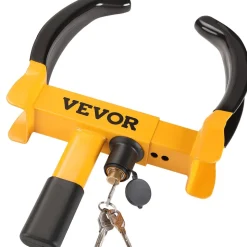 VEVOR Wheel Lock, 2 Packs Universal Wheel Clamp Lock, Adjustable Anti Theft Trailer Lock Wheel Clamp, Heavy-duty Steel Tire Lock for ATV RV SUV Car Golf Cart Boats Motorcycles, with 6 Keys